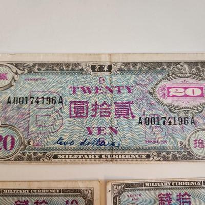 Grouping of WW2 Military Currency Notes