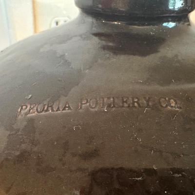 Antique Peoria Pottery Co. Stoneware Jug with Handle
