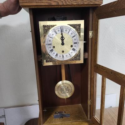 Sale Photo Thumbnail #46: Here is an outstanding holiday gift for yourself or someone you love!
This clock is in lovely condition, made in West Germany.
It has 4 chimes (the sound resonates beauty).  Complete with the winding key.  
28.5 inches x 13 inches
Wall mount
Whitt, St. Mi