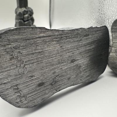 Michael Ricker (Rawcliffe) Pewter Nativity Set with Stable, Made in USA