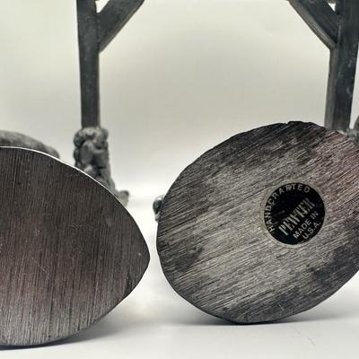 Michael Ricker (Rawcliffe) Pewter Nativity Set with Stable, Made in USA