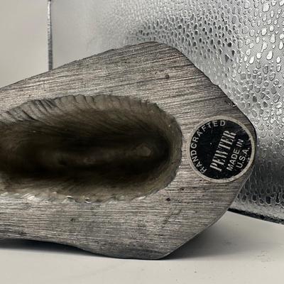 Michael Ricker (Rawcliffe) Pewter Nativity Set with Stable, Made in USA