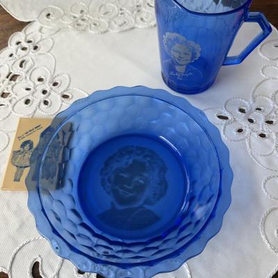 Sale Photo Thumbnail #55: The pitcher is 1930s General Mills promo for Wheaties   4 inches tall
There is also a bowl, and a pocket mirror from the 1930s
good condition