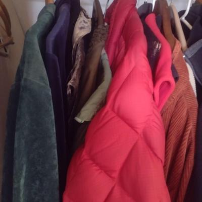 Closet Full of Woman's Clothing Jackets and Sweaters Coldwater Creek, L.L. Bean, Other Mostly 2 and 3X Choice A