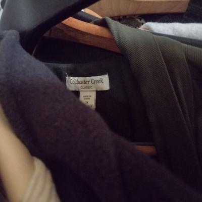 Closet Full of Woman's Clothing Jackets and Sweaters Coldwater Creek, L.L. Bean, Other Mostly 2 and 3X Choice A