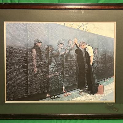 Framed Vietnam Veterans Memorial Artwork