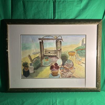 Framed Watercolor Painting