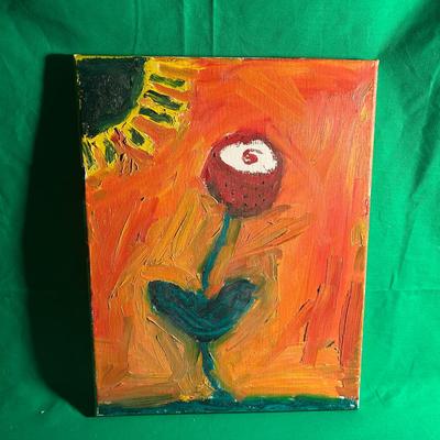 Abstract Floral Painting on Canvas