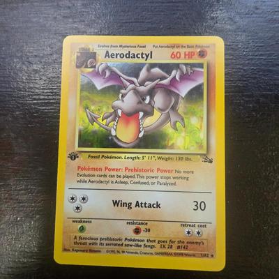 First Edition Aerodactyl Pokemon Card ““ Light Play