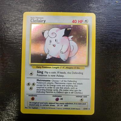 1999 Pokemon Clefairy Card 5/102