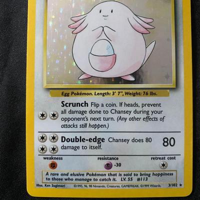 Chansey Pokemon Card 3/102