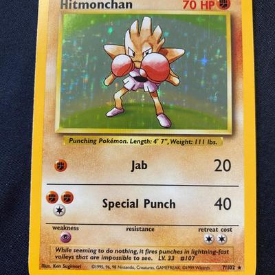 Hitmonchan Holo Base Set Card