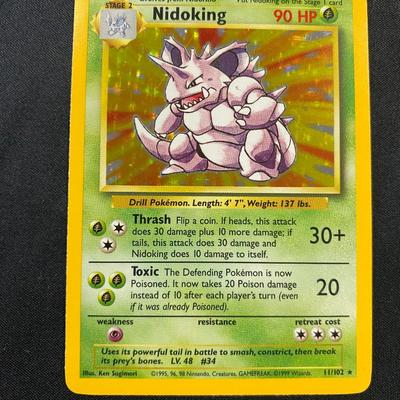 Base Set Holo Nidoking Card