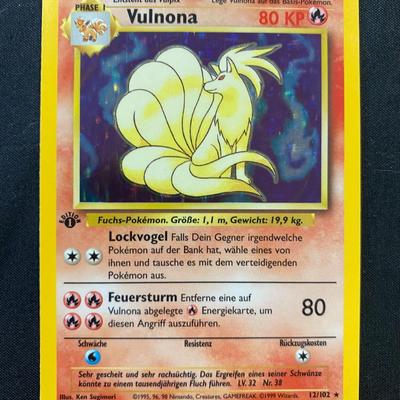 First Edition Holo Vulpix Card