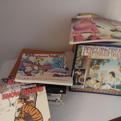 Collection of Cartoon and Satire Books Includes Calvin & Hobbes, Bloom County, Peanuts