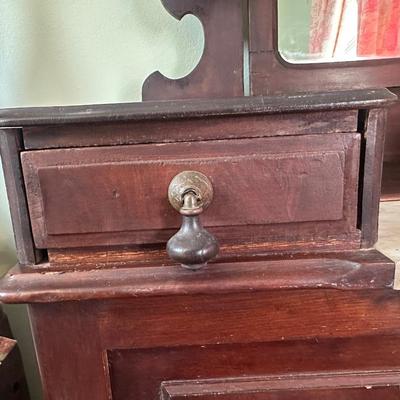 Victorian-Style Dresser with Mirror and Marble