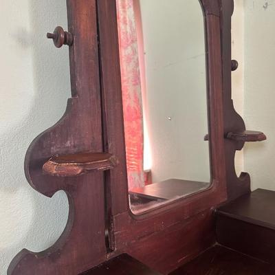 Victorian-Style Dresser with Mirror and Marble