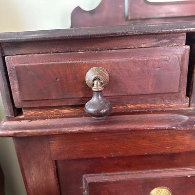 Victorian-Style Dresser with Mirror and Marble
