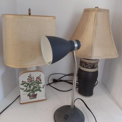 Set of Three Desk Top Lamps