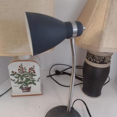 Set of Three Desk Top Lamps
