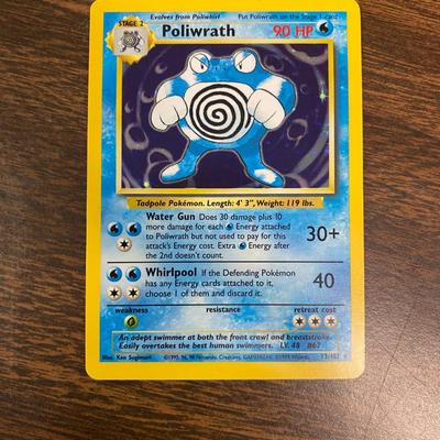 Poliwrath Pokemon Card â€“ 1st Edition