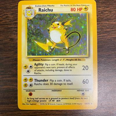 Raichu 1999 Base Set Card