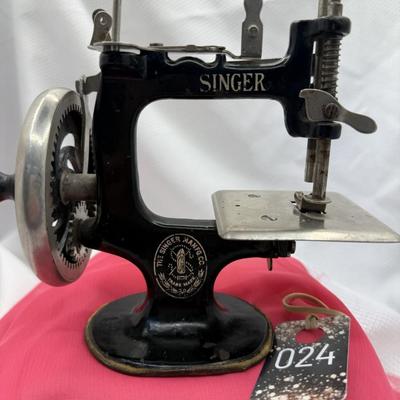 Sale Photo Thumbnail #93: Made in 1920s, toy or travel machine.  Rare, collectible.  
Base 7 inches wide, 7 inches tall 
used condition typical for age.