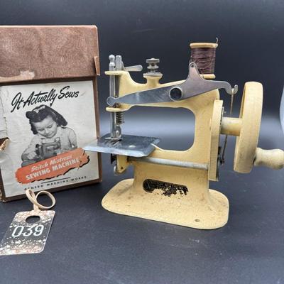 Sale Photo Thumbnail #95: with the original box.
1940s    Cast aluminum frame with chrome plated metal hardware.
7.5 inches wide, 6 inches tall