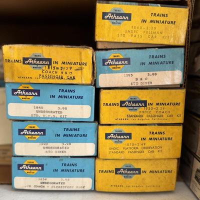 Athern HO Trains in Miniature - 9 Cars Original Boxes
