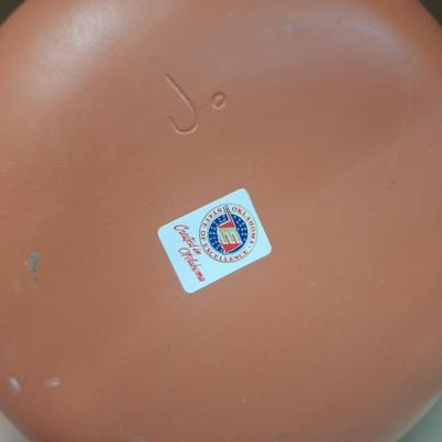 vintage native American art pottery- both are signed on bottom.