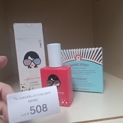 Rue 21 California Dreaming Eau de Parfum spray- over 75% full and Radiance reboot skin care