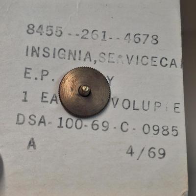 US Army enlisted male asu service cap device