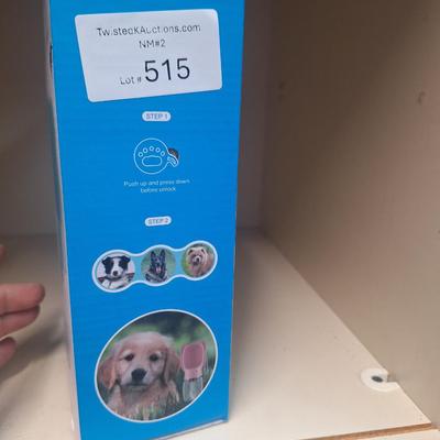 portable pet water bottle, hold it sideways so dog can lap water