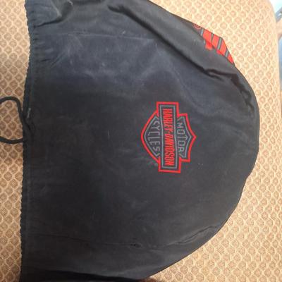 Harley-Davidson black and red drawstring helmet dust cover bags 