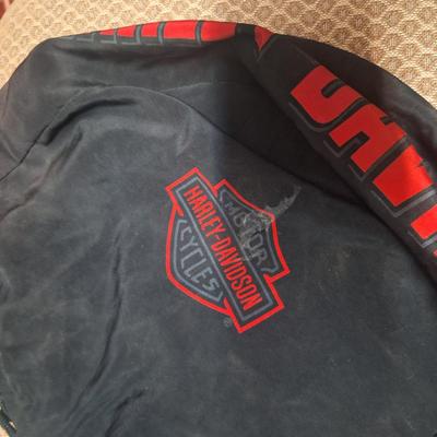 Harley-Davidson black and red drawstring helmet dust cover bags 