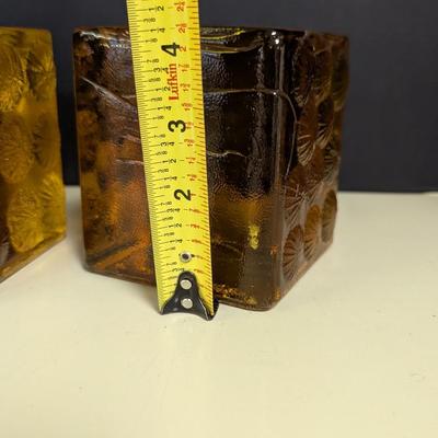 Vintage Blenko Style Ice Block Art Glass Cubes