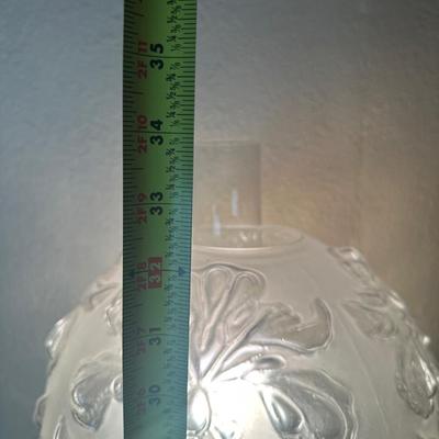 Antique American Made Converted Oil Lamp with Ornate Cherub Body