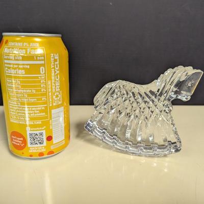 Vintage Irish Waterford Crystal Glass Rocking Horse Paperweight