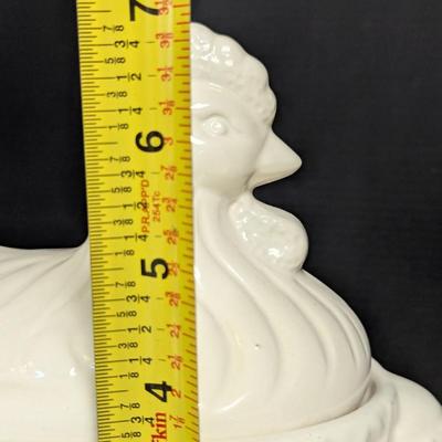 Vintage Ceramic Basket With Chicken Lid