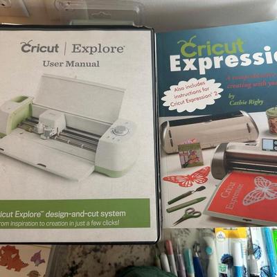 Cricut Lot: Two Cutting Machines with Cartridges, Tools & Supplies
