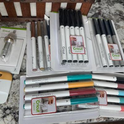Cricut Lot: Two Cutting Machines with Cartridges, Tools & Supplies