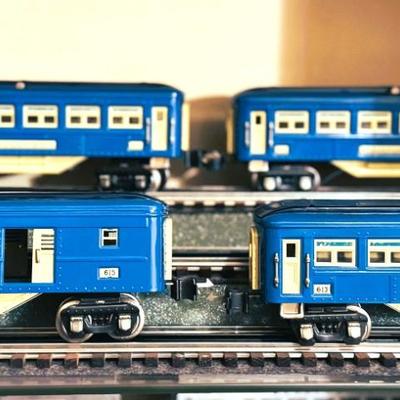 4 MTH Blue Lionel O Gauge New York Central Train Cars
