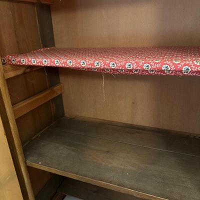 Tall Single-Door Wooden Wardrobe Cabinet with Shelves