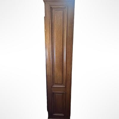 Tall Single-Door Wooden Wardrobe Cabinet with Shelves