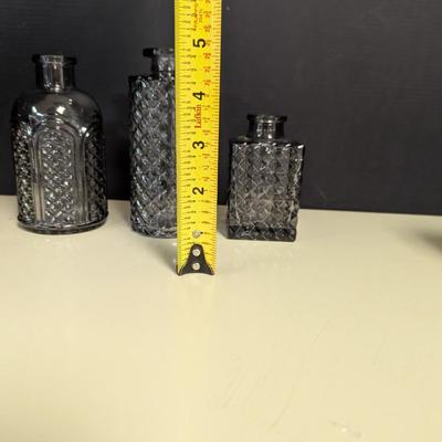 Art Deco Clear/Smoke Bottles