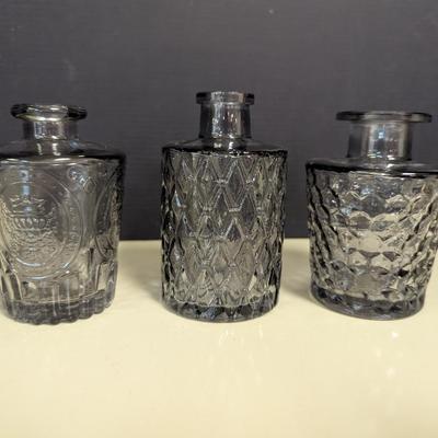 Art Deco Clear/Smoke Bottles