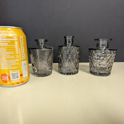 Art Deco Clear/Smoke Bottles