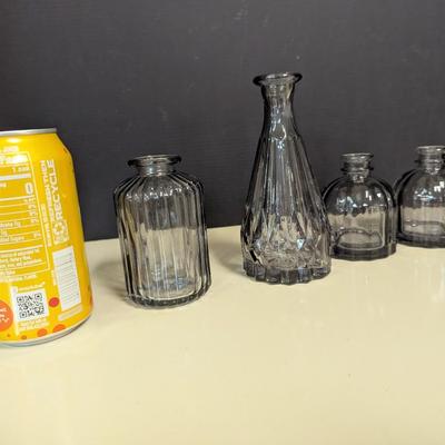 Art Deco Clear/Smoke Bottles