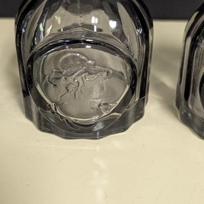 Art Deco Clear/Smoke Bottles