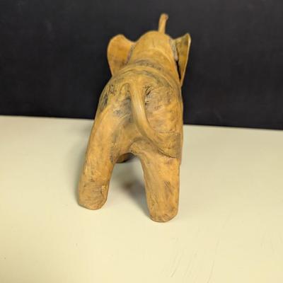 Vintage Crushed Oyster Shell Paper Mache Elephant Figure